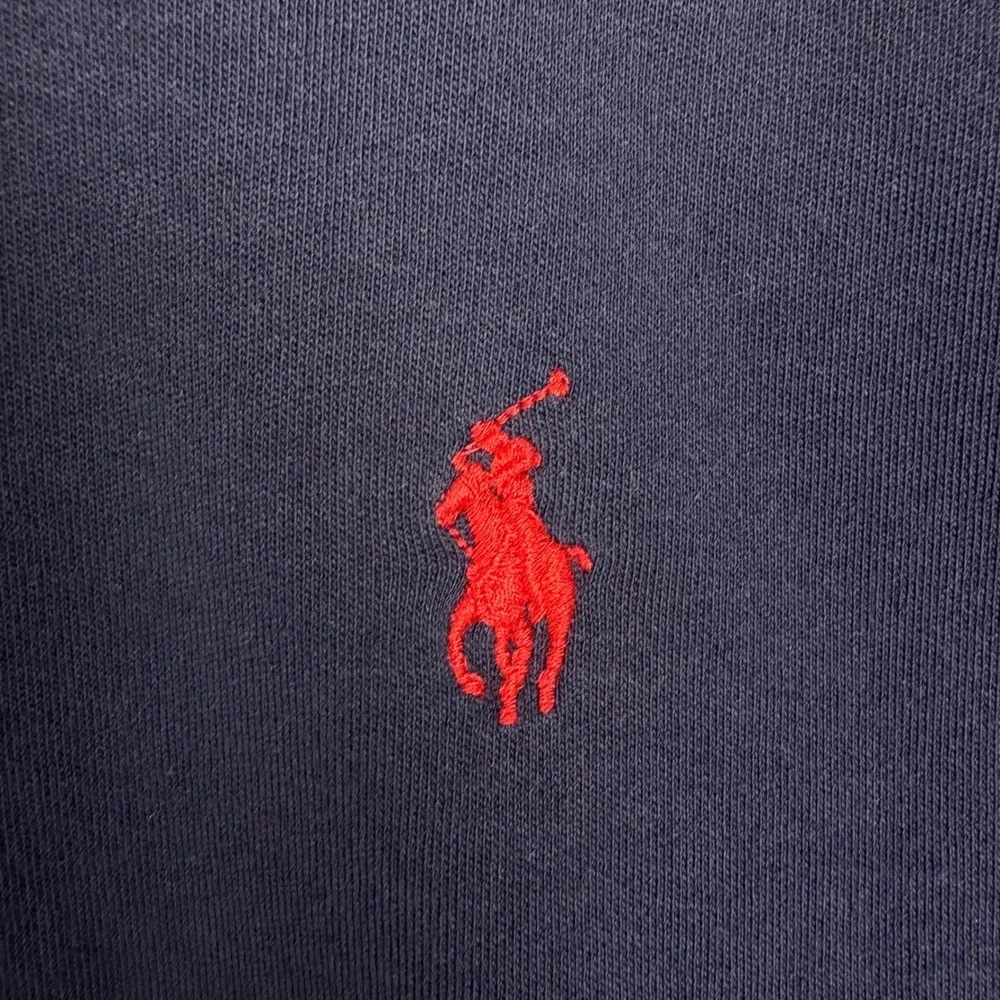 Polo Ralph Lauren Mens XL Custom Fit Short Sleeve Polo Shirt Navy Blue Red Pony